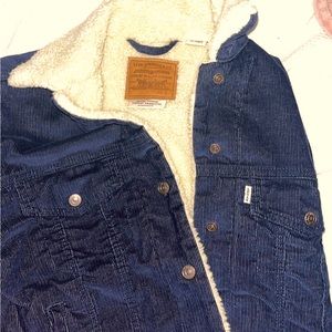 vintage levi’s corduroy sherpa lined trucker jacket